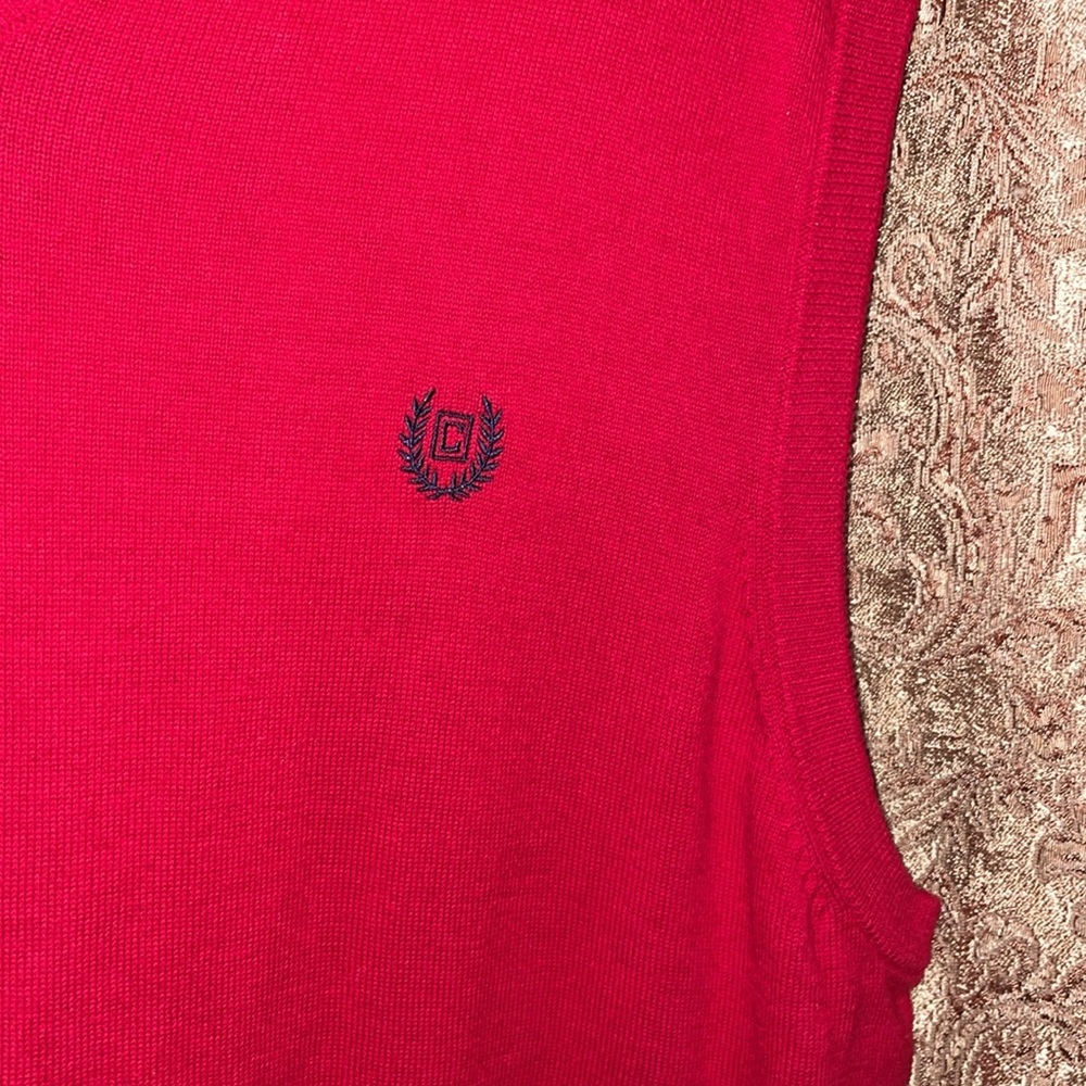 NWOT Chaps Men's Red Sweater Vest. Size Large. - Picture 2 of 6